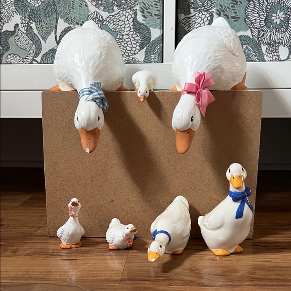 Other - FINAL PRICE - Set of Ceramic Ducks with Bows